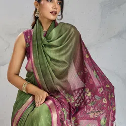 100 Dreams Striped Woven Design Zari Saree-picture-36