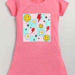 Todd N Teen Kids Pink Printed Nighty-image-12