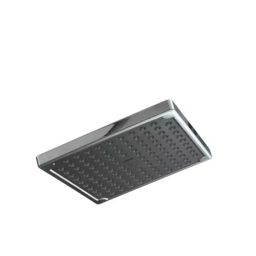 PLUMBER SQUARE-8 Overhead Rain Shower ABS Silver (with Grey Face Plate & Antilime Jets) 200x200 mm without Shower Arm & Wall Flange, RS-8008W-image-9