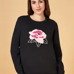 Honey by Pantaloons Black Embroidered Sweatshirt-image-9