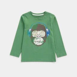 Mothercare Kids Green Printed Full Sleeves T-Shirt-image-21