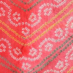 Geroo Jaipur Red & Black Silk Printed Saree With Unstitched Blouse image 5