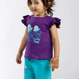 Pubu Girls Printed T-shirt with Shorts-picture-15