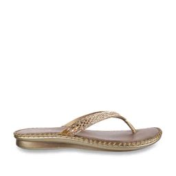 Mochi Women's Gold Thong Sandals-image-89