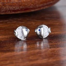 GIVA 92.5 Sterling Silver The Fish Earrings for Women-image-83