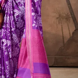 Mitera Zari Block Print Saree image 5