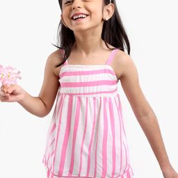 Babyhug Singlet Striped Top - Pink-picture-36