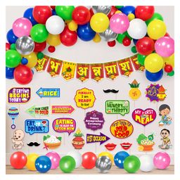 Zyozi Annaprasanam Swirls Hanging with Happy Rice Ceremony Banner and Balloon - Pack of  51-image-96