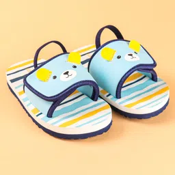 Babyoye Flip Flops with Back Strap- Blue-picture-25