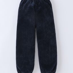 Kookie Kids Full Length Solid Colour Lounge Pant With Lace Detailing - Black-image-87