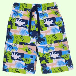 Kiddopanti Cotton Dinosaurs Printed Shorts - Neon Green-image-89