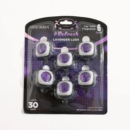 Absorbia Purple 6 Pieces Lavender Car Air Freshener 4ml Each-33