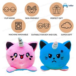 FunBlast Reversible Unicorn Soft Toy  2 in 1 Unicorn Stuffed Toys - Pink & Blue image 4