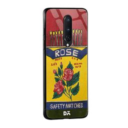 DailyObjects Red & Yellow Rose Matchbox OnePlus 8 Glass Case image 2