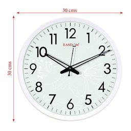 RANDOM White Dial Round Printed 30 cm Analogue Wall Clock image 5