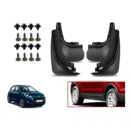 Auto Pearl Front and Rear Mud Guard For Grand i10 Nios AMT Magna Petrol 2010(Black) Set of 4 Pcs-43