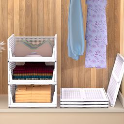 Aura White Set of 4 Regular Drawer Organiser Organisers image 2