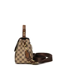 Angeline Geometric Printed Structured Satchel Bag image 3
