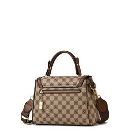 Angeline Geometric Printed Structured Satchel Bag image 4