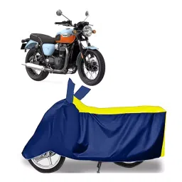 Auto Pearl Two Wheeler Cover for Triumph Bonneville T100 - Yellow, Blue-image-24