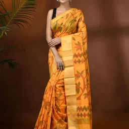 DESH BIDESH Floral Woven Design Saree-image-11