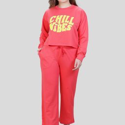 She N She Printed Round Neck Top With Trousers Co-ords-image-57