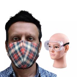 ORILEY GC-002064 Universal Plastic Goggle with Reusable Cotton Face Mask (Pack Of 6)-picture-35
