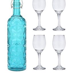 SOMIL Blue Glass Airtight Can Bottle-image-92