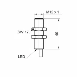 Baumer IGYX 12P17B3/L Inductive sensors LED red PNP make function (NO) image 2