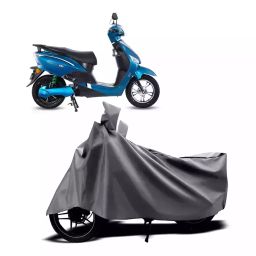 Auto Pearl Two Wheeler Cover with Bag for Hero Electric Electric Optima BS6, Silver-image-72