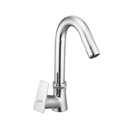 Jabra Swan Neck Tap (L) Bright Series Brass Chrome Finish Deck Mount Silver-image-92