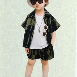 NAAMJAP Kids Printed Cotton Shirt with Shorts Clothing Set-picture-20