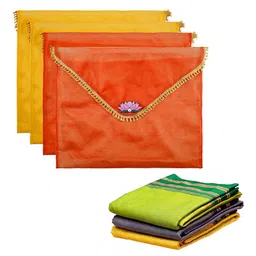 Kuber Industries Orange Set of 4 Regular Multi-Utility Organisers-44