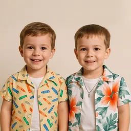 SHREE VANKIYA HANUMANJI FASHION Kids Set of 2 Cotton Printed Regular Fit Shirt-picture-27