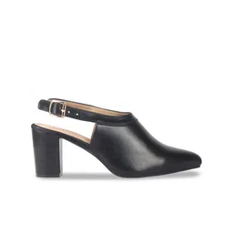 FAUSTO Women Pointed Toe Ankle Loop Block Heels Sandals image 2