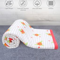 Mi Arcus Cuddles Noah Sherpa Blanket Flower Print - White-77