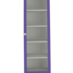 Adona Celestia Kids Bookshelf Cum Storage Cabinet with Glass Door- Purple-image-88