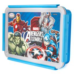 Jewel Marvel Avengers Clip Lock Slim Premium BPA Free Lunch Box - Blue-image-33
