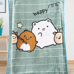 Babyhug Premium Embossed Mink Blanket Kitty Print - Light Green-image-34