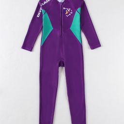Pine Active Full Sleeves Legged Swimsuit - Purple-image-73