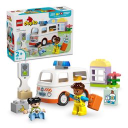 LEGO DUPLO Ambulance & Driver for Pretend Play Building Blocks 19 Pieces - 10447-19