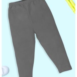 Kiddopanti Cotton Lycra Solid Capris - Grey-image-94