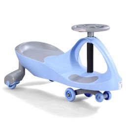 Kids Twister Swing Car with Light & Sound | Easy to Handle| Built for Rough Play| Encourages Physical Activity| Smooth Wheels| Colorful LED Lights - Blue-image-57