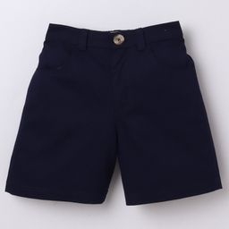 Aww Hunnie Twill Woven Solid Shorts - Black-image-87