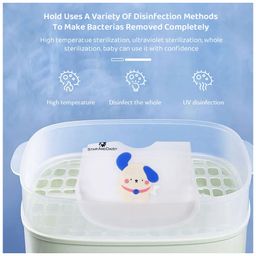 StarAndDaisy Reusable Silicone Baby Bib with Adjustable Buttons for Mess-Free Feeding, Weaning, and Easy Cleaning and Waterproof. (PACK OF 2-PRINTED White) image 2