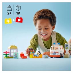 LEGO DUPLO Ambulance & Driver for Pretend Play Building Blocks 19 Pieces - 10447 image 3