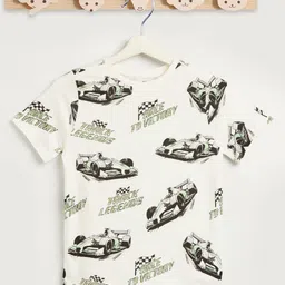 Juniors by Babyshop Boys Formula Race Printed Round Neck Short Sleeves Regular Fit T-Shirt-picture-33