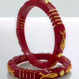 Tanvi J Set Of 2 Gold-Plated Bangles-image-58
