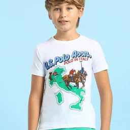 U.S. Polo Assn. Kids Boys Graphic Printed Pure Cotton Regular Fit T-shirt-image-71