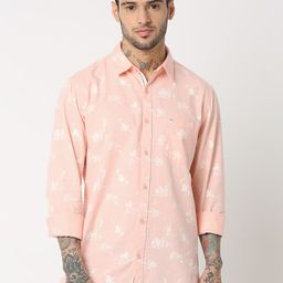 SPYKAR Pure Cotton Slim Fit Floral Printed Casual Shirt-picture-15
